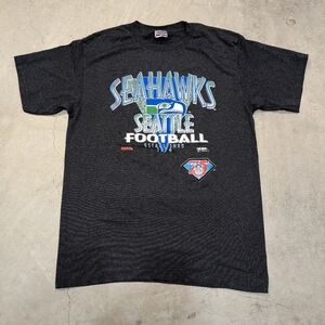 VTG '94 Seattle Seahawks Single Stitch Shirt Mens XL USA Made Striped